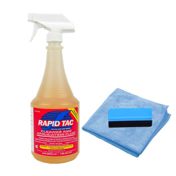 Gold Label Detailing Rapid Tac Vinyl Wrap Application Fluid Kit With Squeegee And Towel