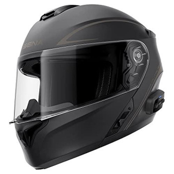 Sena Adult (2021) Outrush Bluetooth Modular Motorcycle Helmet With Intercom System Dot, Matte Black, Large Us