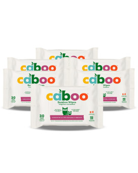 Caboo Tree Free Bamboo Baby Wipes, Naturally Derived Baby Wipes For Sensitive Skin, 6 Resealable Peel Tab Travel Packs, 30 Wipes Per Pack, Total Of 180 Wipes