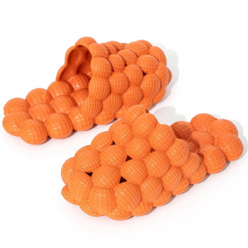 Massage Bubble Slides Slippers For Women Men,Mukinrch Funny Lychee Non-Slip Spa Slippers,Gym House Slippers Shower Bedroom Slippers, Soft Pillow Stress Relief Slide,Reflexology Sandals For Ladies Slides