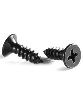 12 X 58 Wood Screw 100Pcs 18-8 (304) Stainless Steel Screws Flat Head Phillips Fast Self Tapping Drywall Screws Black Oxide By Sg Tzh