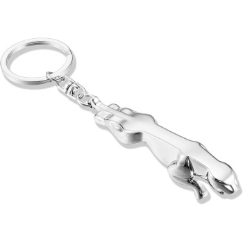 Cjzy Car Logo Keyring 3D Chrome Metal Alloy Keychain Gifts Fit Car Accessories (Fit Jaguar)