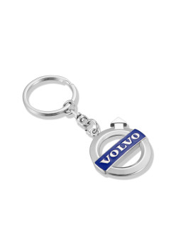 Cjzy Car Logo Keyring 3D Chrome Metal Alloy Keychain Gifts Fit Car Accessories (Fit Volvo)