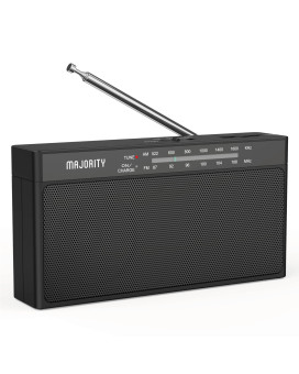 Rechargeable Fmam Portable Radio Radio With 10 Hours Of Playback, Usb Charging, Headphone Jack And Aerial Majority Belford Fm And Am Radio Clear Sound Quality And Excellent Reception