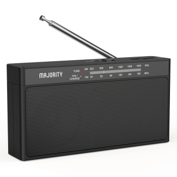 Rechargeable Fmam Portable Radio Radio With 10 Hours Of Playback, Usb Charging, Headphone Jack And Aerial Majority Belford Fm And Am Radio Clear Sound Quality And Excellent Reception