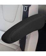 Aomsazto For Honda Crv 1997-2010 Seat Armrest Covers Black Arm Rest Cover Replacement Fabric One Pair