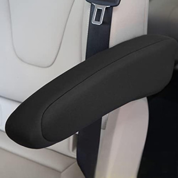 Aomsazto For Honda Crv 1997-2010 Seat Armrest Covers Black Arm Rest Cover Replacement Fabric One Pair