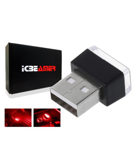 Icbeamer Mini Usb Led Light, Color: Red] Direct Plug-In Miniaturenano Car Interior Ambient Accent Lighting Kit Interface Night Light Universal Fit Auto Interior Trunk Ambient Atmosphere
