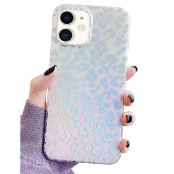 Jwest Iphone 11 Case 61 Inch,Slim Matte Animal Print Shiny Leopard Pattern Cheetah Soft Tpu Shockproof Clear Bumper Hard Pc Frosted Cover Protective Phone Case For Women Girls Gardient