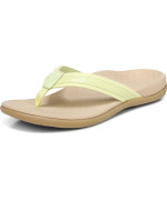 Vionic Womens Tide Ii Toe Post Sandals- Supportive Ladies Flip Flops That Include Three-Zone Comfort With Orthotic Insole Arch Support, Medium Fit Pale Lime 7 Medium Us