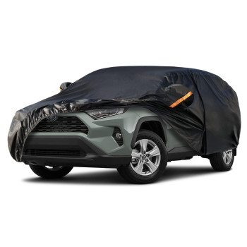 Kayme 7 Layers Car Cover Custom Fit For Toyota Rav4 (2006-2023), Waterproof All Weather For Automobiles,Rain Sun Uv Protectionblack