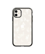 Casetify Impact Case For Iphone 11 - White Butterfly - Clear Black