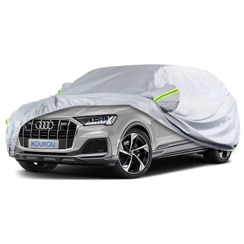 Koukou Suv Car Cover Custom Fit Audi Q7 2005-2023, Waterproof All Weather For Automobiles, Sun Rain Dust Snow Protection (Ships From Us Warehouse, Arrive Within 3-7 Days)A