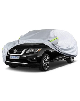 Koukou Suv Car Cover Custom Fit Nissan Pathfinder From 2004 To 2023,Waterproof All Weather For Automobiles, Sun Rain Dust Snow Protection (Ships From Us Warehouse, Arrive Within 3-7 Days)