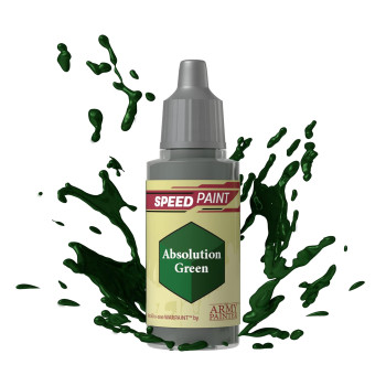 The Army Painter Absolution Green Speedpaint - Acrylic Non-Toxic Heavily Pigmented Water Based Paint For Tabletop Roleplaying, Boardgames, And Wargames Miniature Model Painting