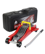 Jackboss Torin Hydraulic Low Profile Floor Jack 2.5 Ton (5,000 Lb) Capacity Trolley Jack With Quick Lift Pump And Portable Storage Case, Red, T825010