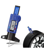 Lcd Display Tire Thread Measuring Gauge Digital Tire Depth Gauge Tire Tread Depth Gauge Digital Tread Depth Gauge Blue Tire Wear Gauge Tread Checker With Inch Mm Conversion For Motorcycle Car Truck