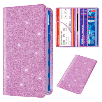 Bling Car Registration And Insurance Holder, Pu Leather Vehicle Glove Box Organizer Wallet Case Organizer For Insurance Card, Driver License, Essential Document, Paperwork