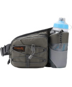 Yuoto Waist Pack With Water Bottle Holder For Running Walking Hiking Runners Hydration Belt (Grey)