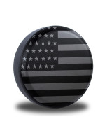 Jusen American Flag Spare Tire Cover Fit For Jeep Wrangler Rv Suv Truck Travel Trailer,Waterproof Tires (Grey American Flag, 18 For Tire Diameter 32-34812-863Cm)