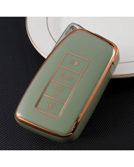 Rye For Lexus Key Fob Cover, Soft Tpu Key Fob Case Full Protection For Lexus Rx Is Es Gs Ls Nx Rs Gx Lx Rc Lc Smart Key - Green