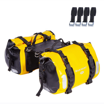 Wild Heart Waterproof Bag Motorcycle Saddlebags 40L Tank Bag Motor Side Bags (Yellow)