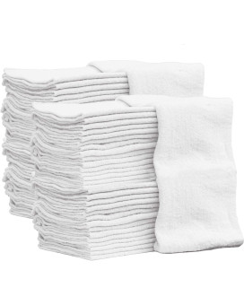 Nabob Wipers Auto Mechanic Shop Towels 150 Pack Shop Rags 100% Cotton Size 14X14 Commercial Gradea(150Apack,Awhite)
