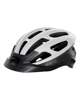 Sena Adult R1 Evo (2022) Smart Cycling Helmet, Matte White, Small Us