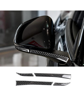 Meeaotumo Carbon Fiber Rearview Mirror Sticker Interior Trim Accessories For Ford Mustang 2015-2022