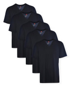 Hanes Mens Tall Man V-Neck T-Shirt (Pack Of 5) Black, 2X-Large