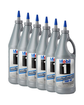 Mobil1 1043611 Full Synthetic Gear Lubricant, 75W-90 Quart 6 Pk