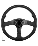 Motafar Golf Cart Steering Wheel With Ergonomic Design Universal Fit For Golf Cart Club Car Ezgo Rxv Txt, Yamaha, Precedent Tempo, Ds(5128-Black)
