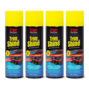 Stoner Car Care 91034-4Pk 12-Ounce Trim Shine Protectant Aerosol Restores Dull Or Faded Interior And Exterior Plastic Renew Bumpers, Running Boards, And More, Pack Of 4