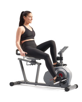 Sunny Health Fitness Essentials Smart Recumbent Bike With Exclusive Sunnyfita App Enhanced Bluetooth Connectivity - Sf-Rb422003