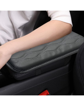 Banseko Car Auto Armrest Cover Pad,Auto Armrest Seat Box Cover,Leather Auto Center Console Cover Universal Fits For Most Cars Suv, And Truck (Dark Grey)