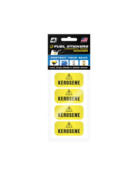 Kerosene Sticker For Forced Air Heaters, Lanterns, Stoves - Weather Proof, Ultra Durable, Commercial Grade Labels By Fuel Stickers - Usa Made (2X1 Inch), 20 Labels