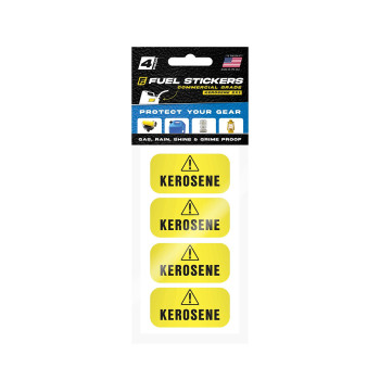 Kerosene Sticker For Forced Air Heaters, Lanterns, Stoves - Weather Proof, Ultra Durable, Commercial Grade Labels By Fuel Stickers - Usa Made (2X1 Inch), 20 Labels