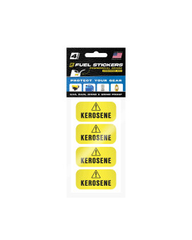 Kerosene Sticker For Forced Air Heaters, Lanterns, Stoves - Weather Proof, Ultra Durable, Commercial Grade Labels By Fuel Stickers - Usa Made (2X1 Inch), 40 Labels