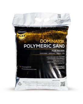 40 Pound Midnight Black Dominator Polymeric Sand With Revolutionary Ceramic Flex Technology For Stabilizing Paver Jointsgaps, 18A Up To 4A, Professional Grade Results