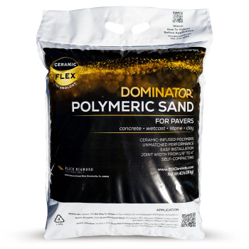 40 Pound Midnight Black Dominator Polymeric Sand With Revolutionary Ceramic Flex Technology For Stabilizing Paver Jointsgaps, 18A Up To 4A, Professional Grade Results