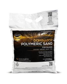 10 Pound Midnight Black Dominator Polymeric Sand With Revolutionary Ceramic Flex Technology For Stabilizing Paver Jointsgaps, 18A Up To 4A, Professional Grade Results