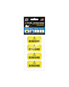 Kerosene Sticker For Forced Air Heaters, Lanterns, Stoves - Weather Proof, Ultra Durable, Commercial Grade Labels By Fuel Stickers - Usa Made (2X1 Inch), 48 Labels