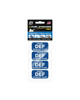 Diesel Exhaust Fluid Sticker, Def Label For Diesel Engines, Box Trucks, Semi-Trailer - Weather Proof, Extreme Stick, Commercial Grade By Fuel Stickers - Usa Made (2X1 Inch), 20 Labels