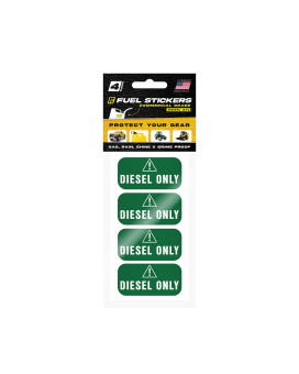 Diesel Only Sticker (Green), Labels For Tractors, Construction And Heavy Equipment - Weather Proof, Extreme Stick, Commercial Grade Diesel Labels By Fuel Stickers - Usa Made (2X1 Inch), 20 Labels