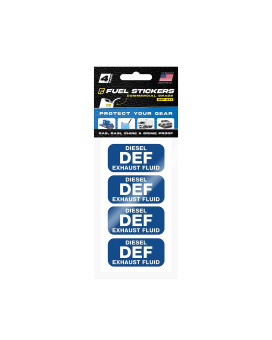 Diesel Exhaust Fluid Sticker, Def Label For Diesel Engines, Box Trucks, Semi-Trailer - Weather Proof, Extreme Stick, Commercial Grade By Fuel Stickers - Usa Made (2X1 Inch), 40 Labels