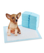 (50-Pack) 178X235 (45X60Cm) Quick-Dry Dog And Puppy Toilet Training Pads - Ultra Absorbent Pet Pee Pads - With Leak-Proof Moisture Locking Technology - Perfect For Medium Dogs, Cats, And Rabbits