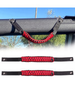 Bestaoo Roll Bar Grab Handles Paracord Grip Handle For Ford Bronco Accessories 2021 2022, 2 Pack (Red)