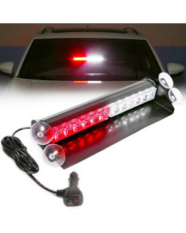 Booyu 148In Led Windshield Emergency Strobe Dash Light Bar 1224V Interior Visor Deck Flashing Hazard Safety Warning Lights For Police Law Enforcement Pov Trucks Vehicles Redwhite]12 Leds]18W]