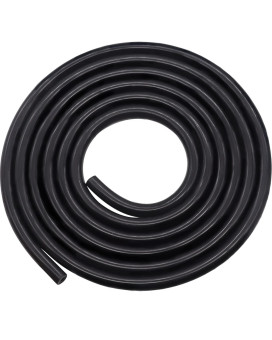 Taiss Black Silicone Vacuum Tubing Hose,High Temperature Car Modified Air Intake Pipe,Id 14 Inch (6Mm), Tube Length 6Ft(18M)