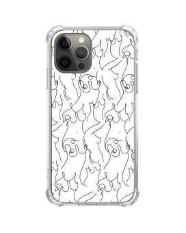 Eurdosmk Boobs Abstract Aesthetic Case Compatible With Iphone 12 Pro Max, Minimalist Female Nude Line Art Case For Iphone 12 Pro Max For Teens Men And Women, Trendy Cool Tpu Bumper Phone Case Cover